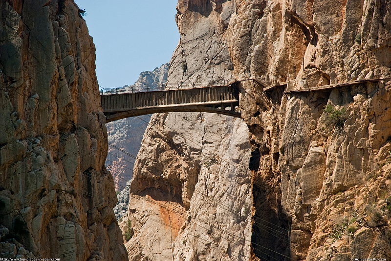 El Chorro - bridge on the King's little pathway (Caminito del Rey) photo
