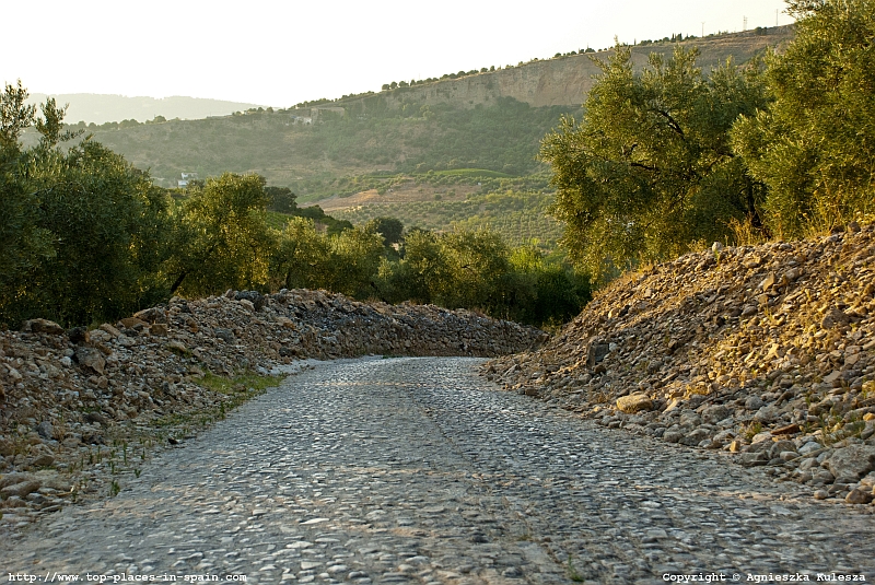 Ronda - cobblestone road photo